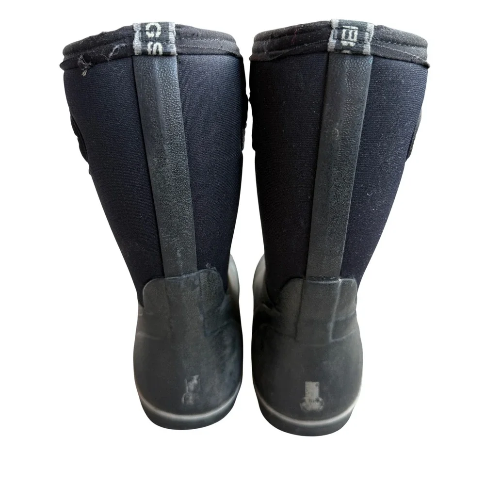 Bogs Classic High Kids Waterproof Insulated Rain Snow Boots Black Handles